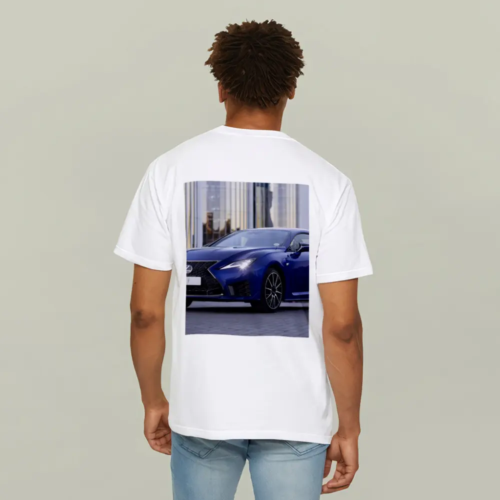 Lexus RC F Blue Coupe Urban Setting – T-Shirts