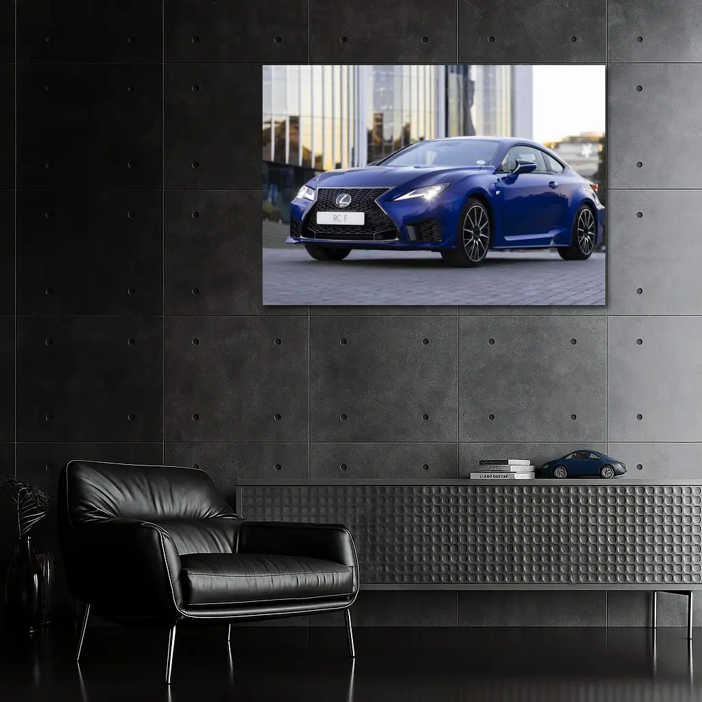 Lexus RC F Blue Coupe Urban Setting – Wall Art