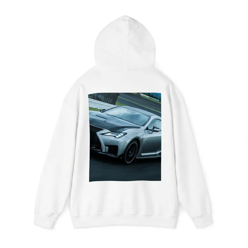 Lexus RC F on Racing Track Silver – Hoodies