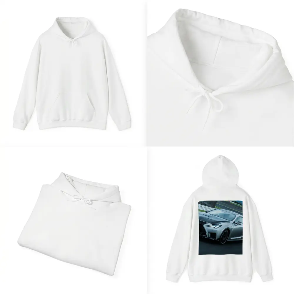Lexus RC F on Racing Track Silver – Hoodies