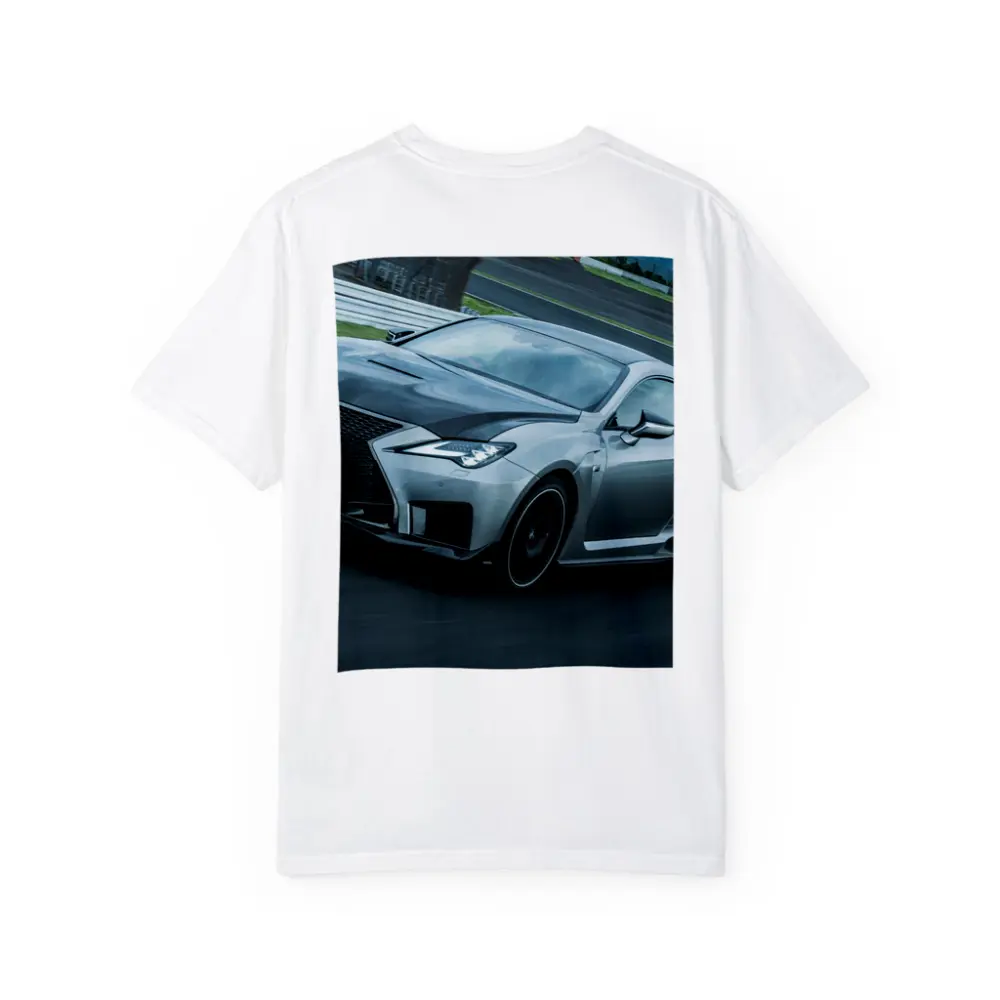 Lexus RC F on Racing Track Silver – T-Shirts