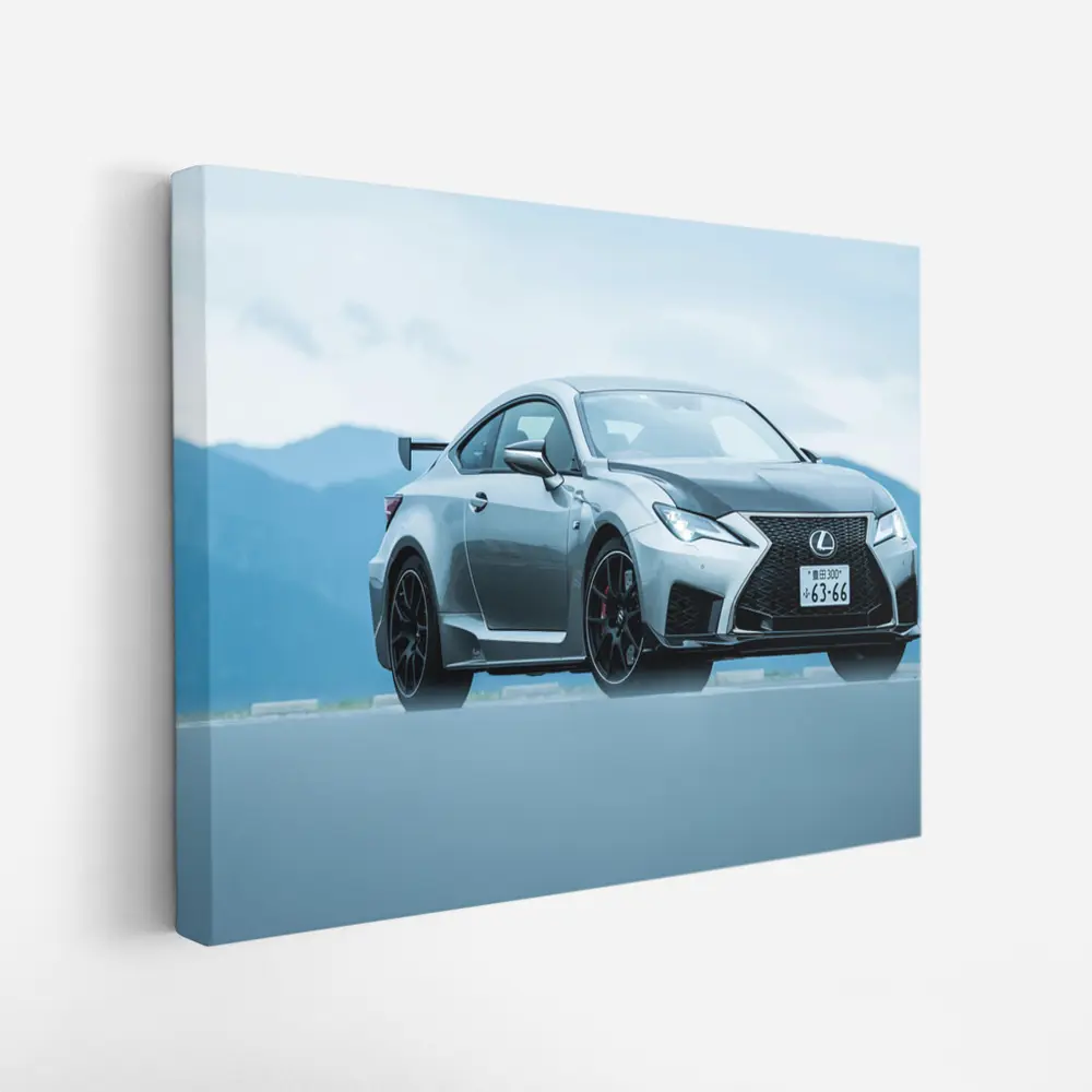 Lexus RC F Silver Coupe Mountain Background – Wall Art