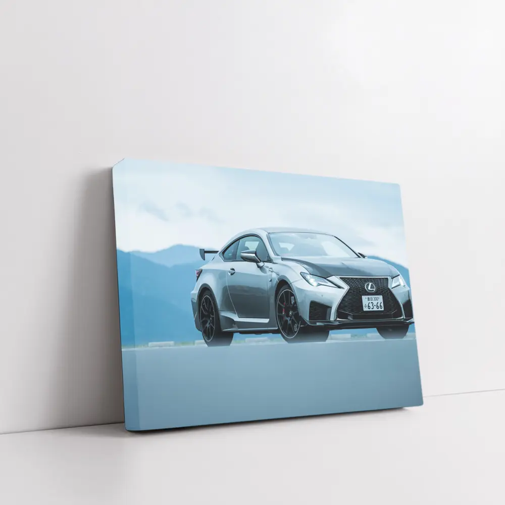 Lexus RC F Silver Coupe Mountain Background – Wall Art