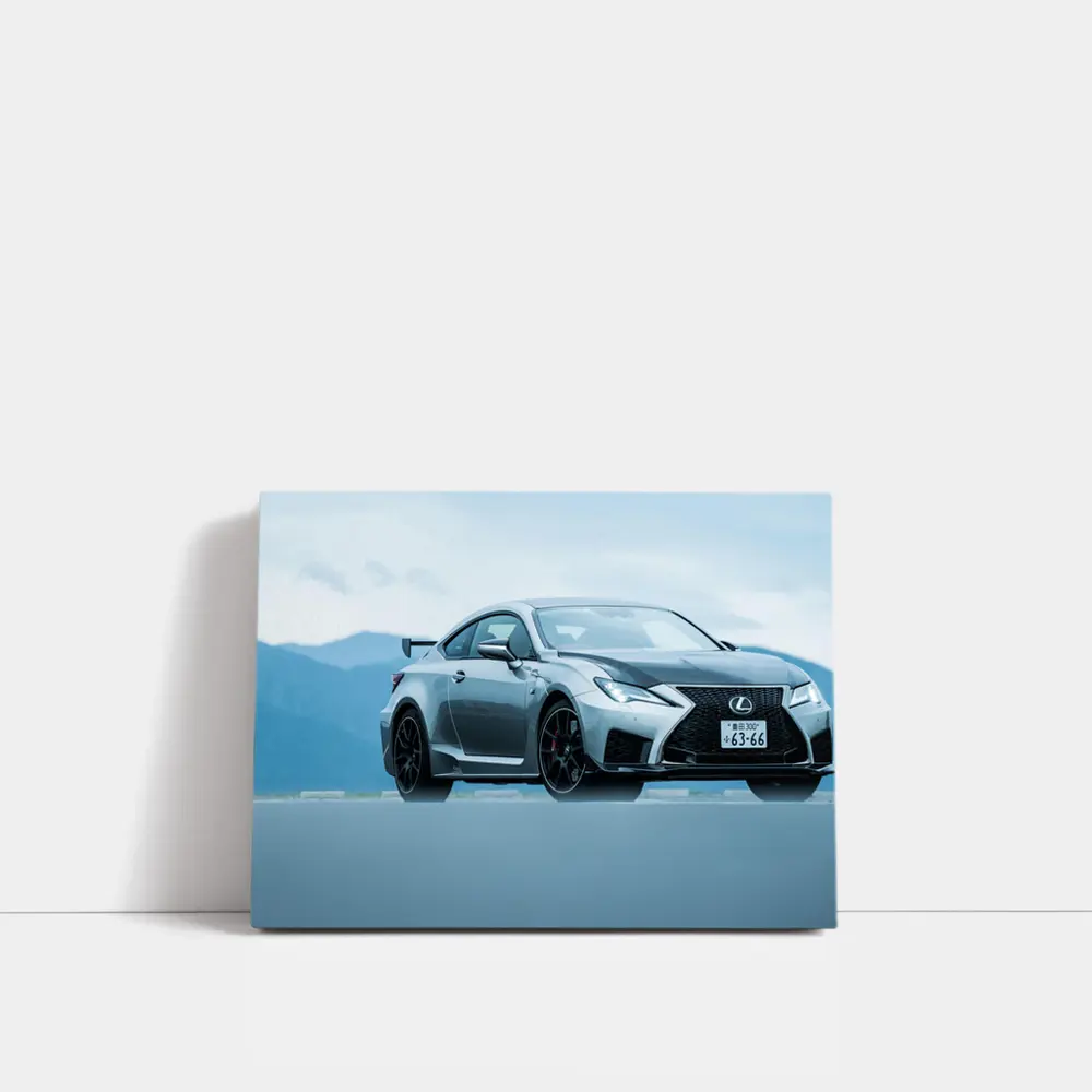 Lexus RC F Silver Coupe Mountain Background – Wall Art