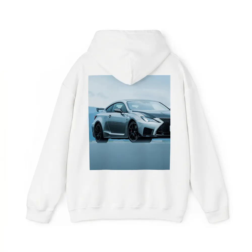 Lexus RC F Silver Coupe Mountain Background – Hoodies