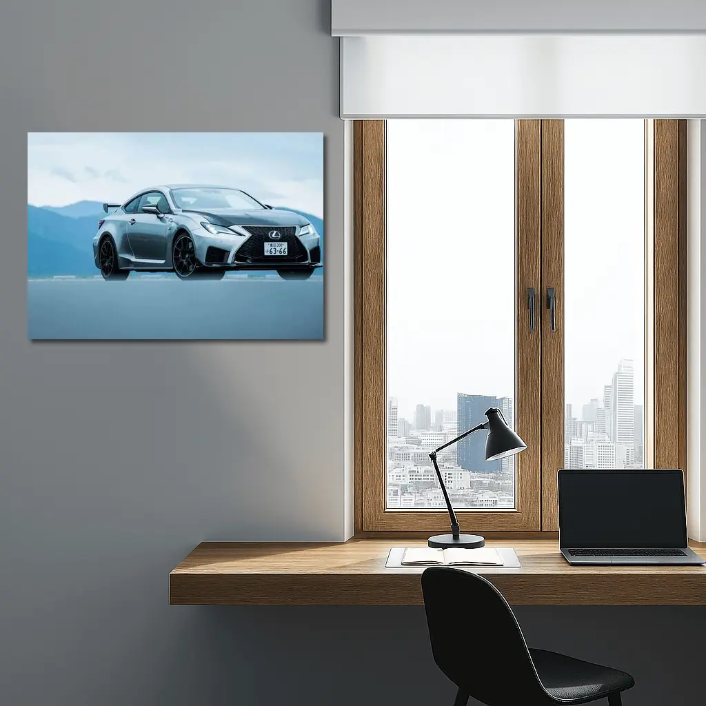 Lexus RC F Silver Coupe Mountain Background – Wall Art