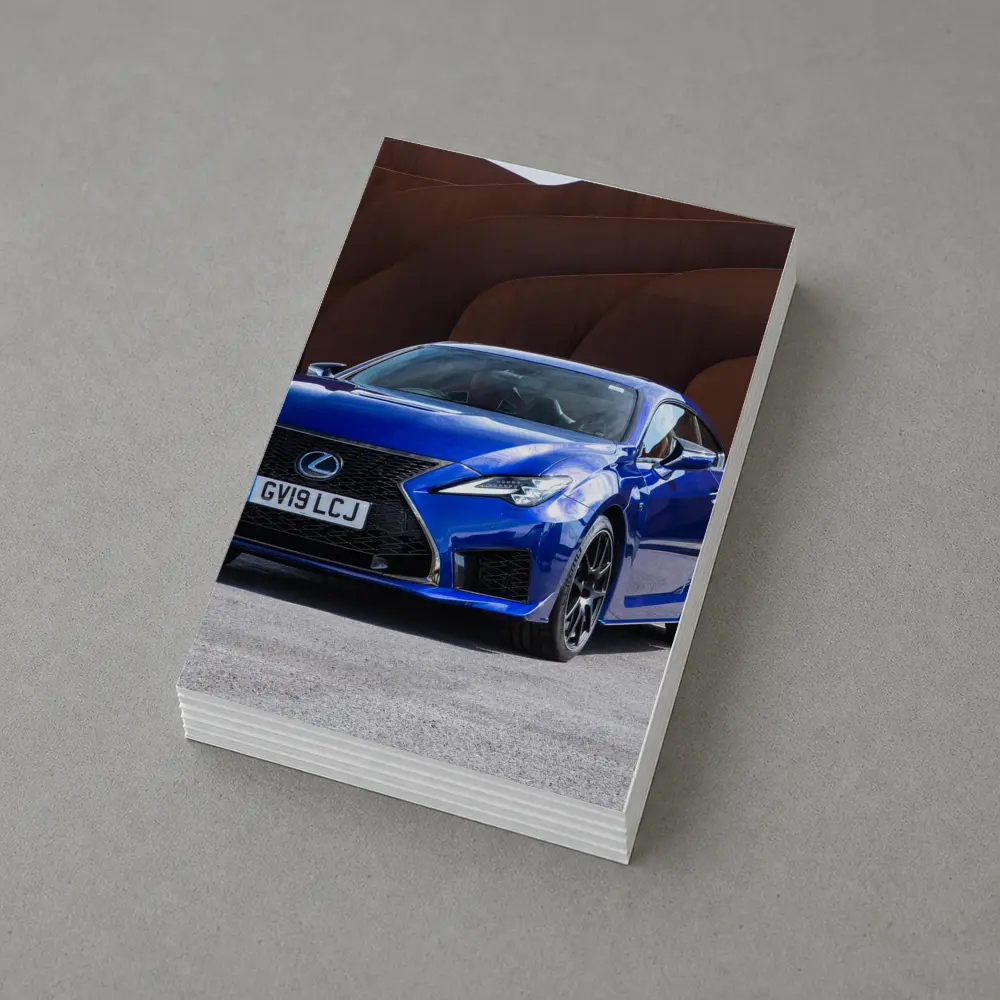 Lexus RC F Blue Coupe Rust Wall – Postcards