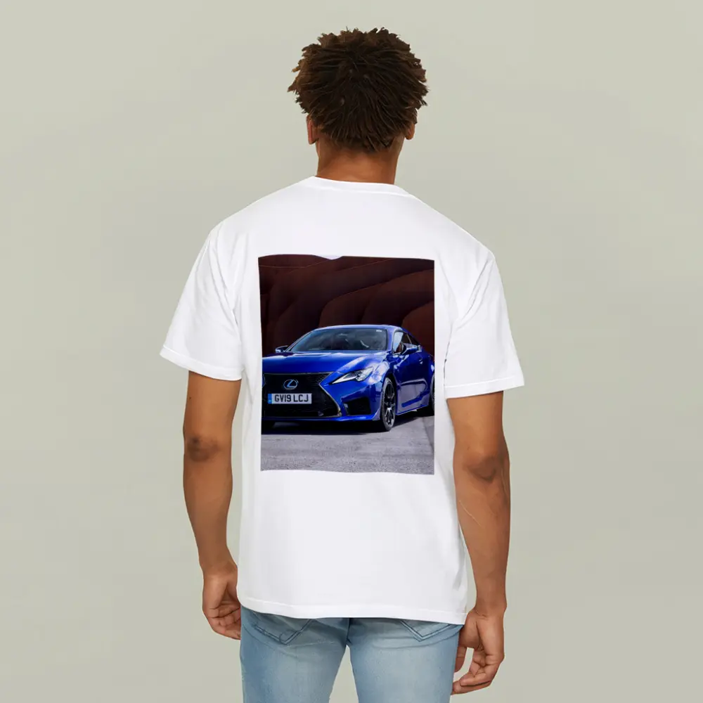 Lexus RC F Blue Coupe Rust Wall – T-Shirts