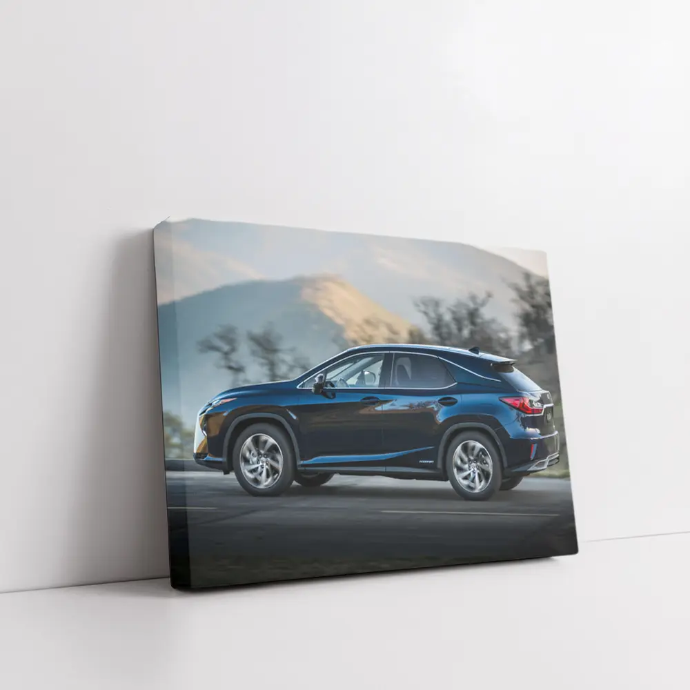 Lexus RX Dark Blue SUV Mountain Road – Wall Art