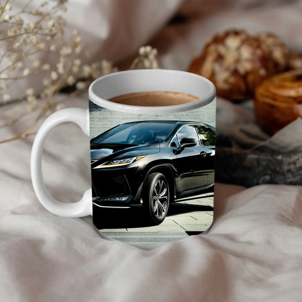 Lexus RX 450h Black SUV Urban Setting – Mugs