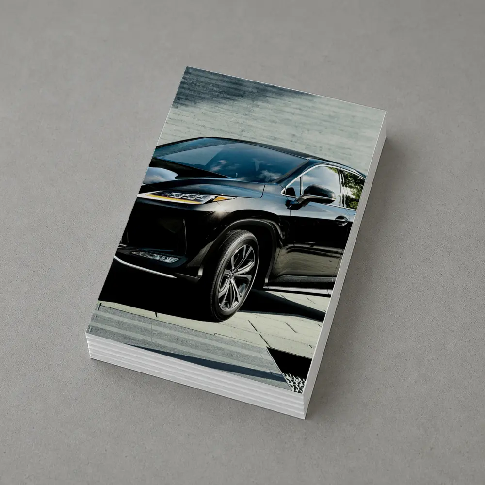 Lexus RX 450h Black SUV Urban Setting – Postcards