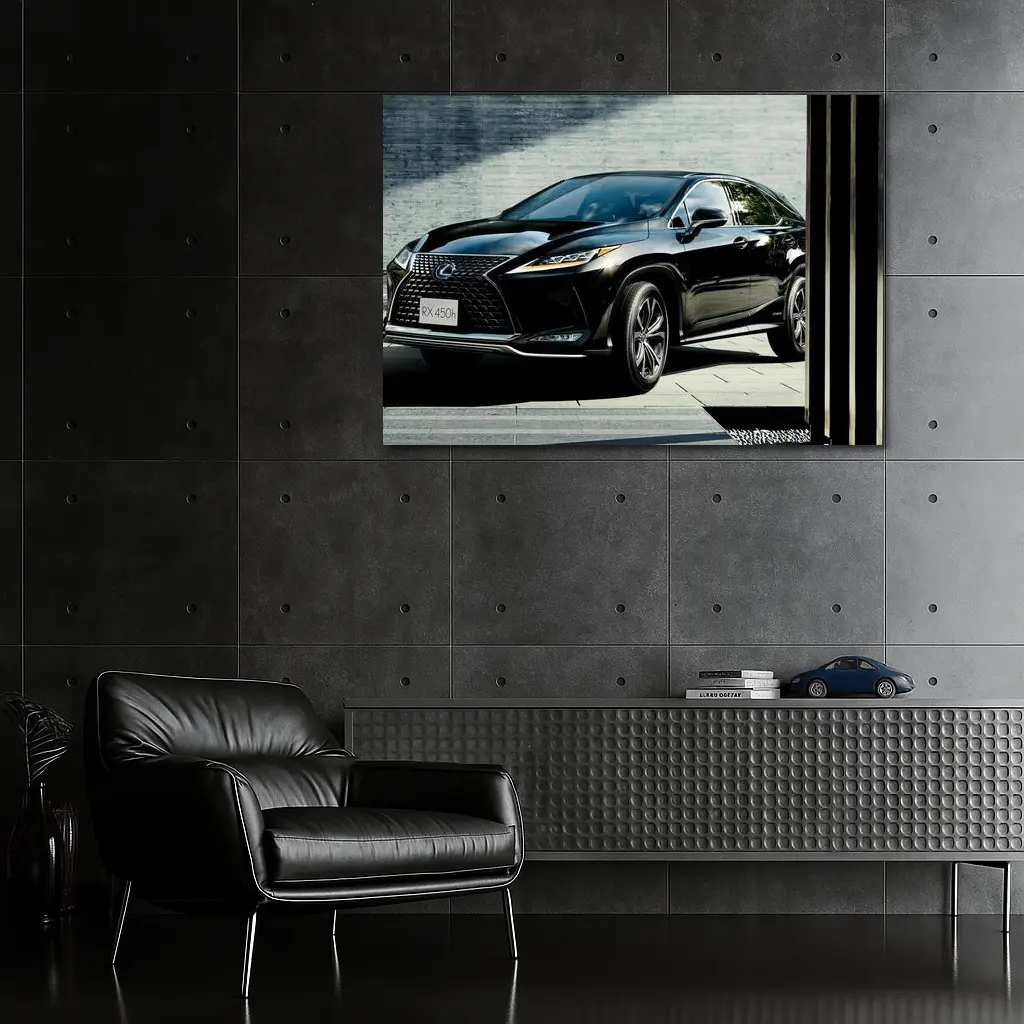 Lexus RX 450h Black SUV Urban Setting – Wall Art