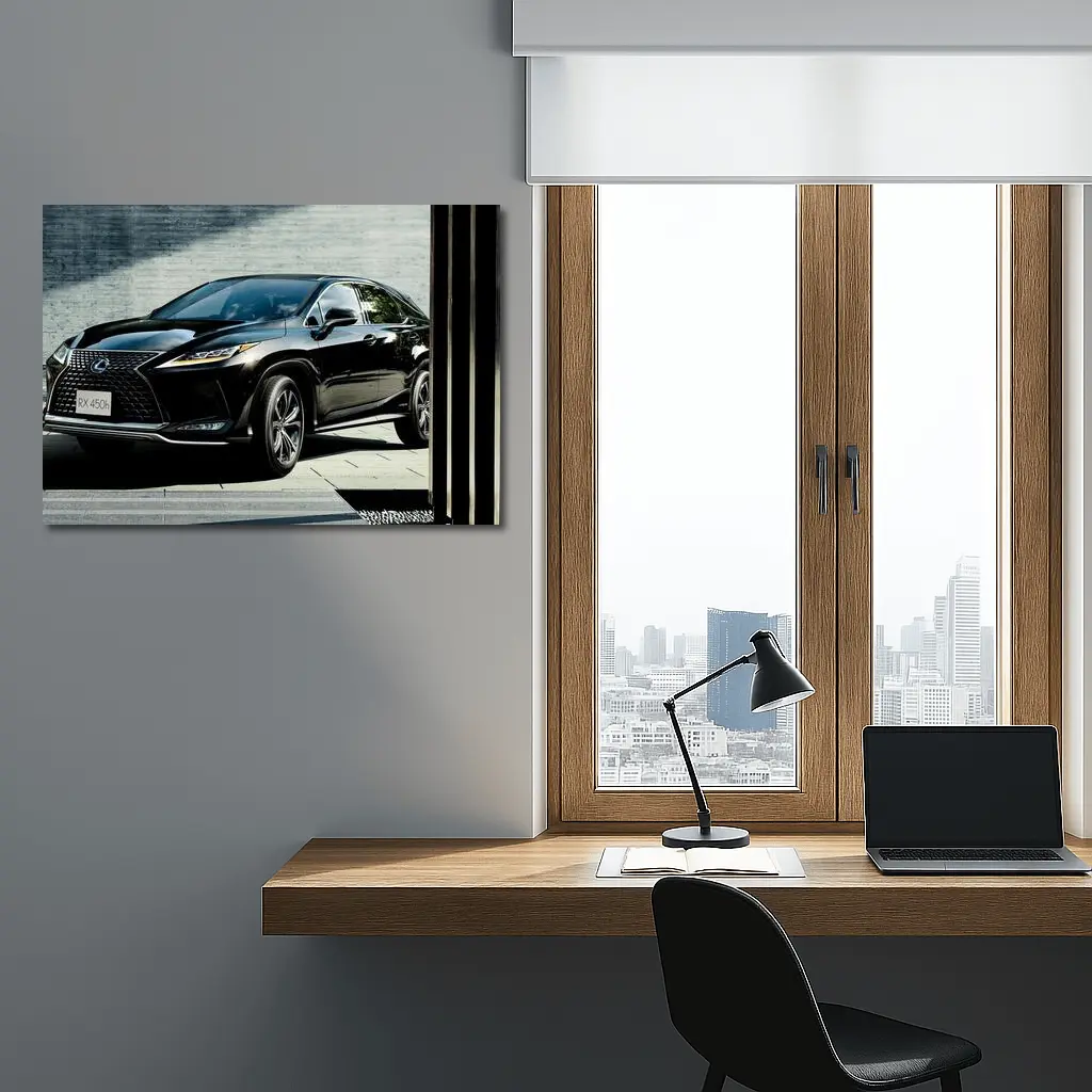 Lexus RX 450h Black SUV Urban Setting – Wall Art