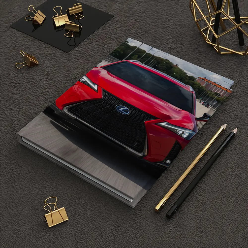 Lexus UX Red SUV On Urban Highway – Notebooks