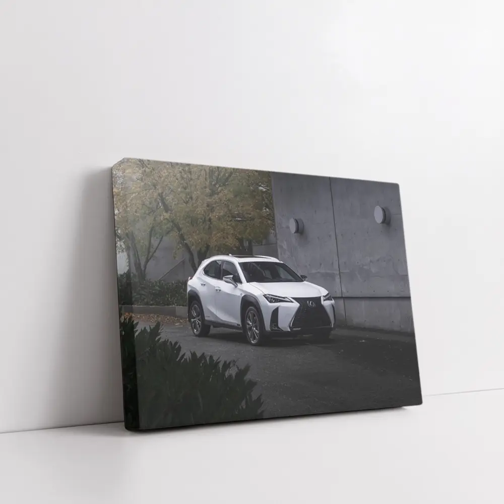 Lexus UX White SUV Urban Concrete Setting – Wall Art