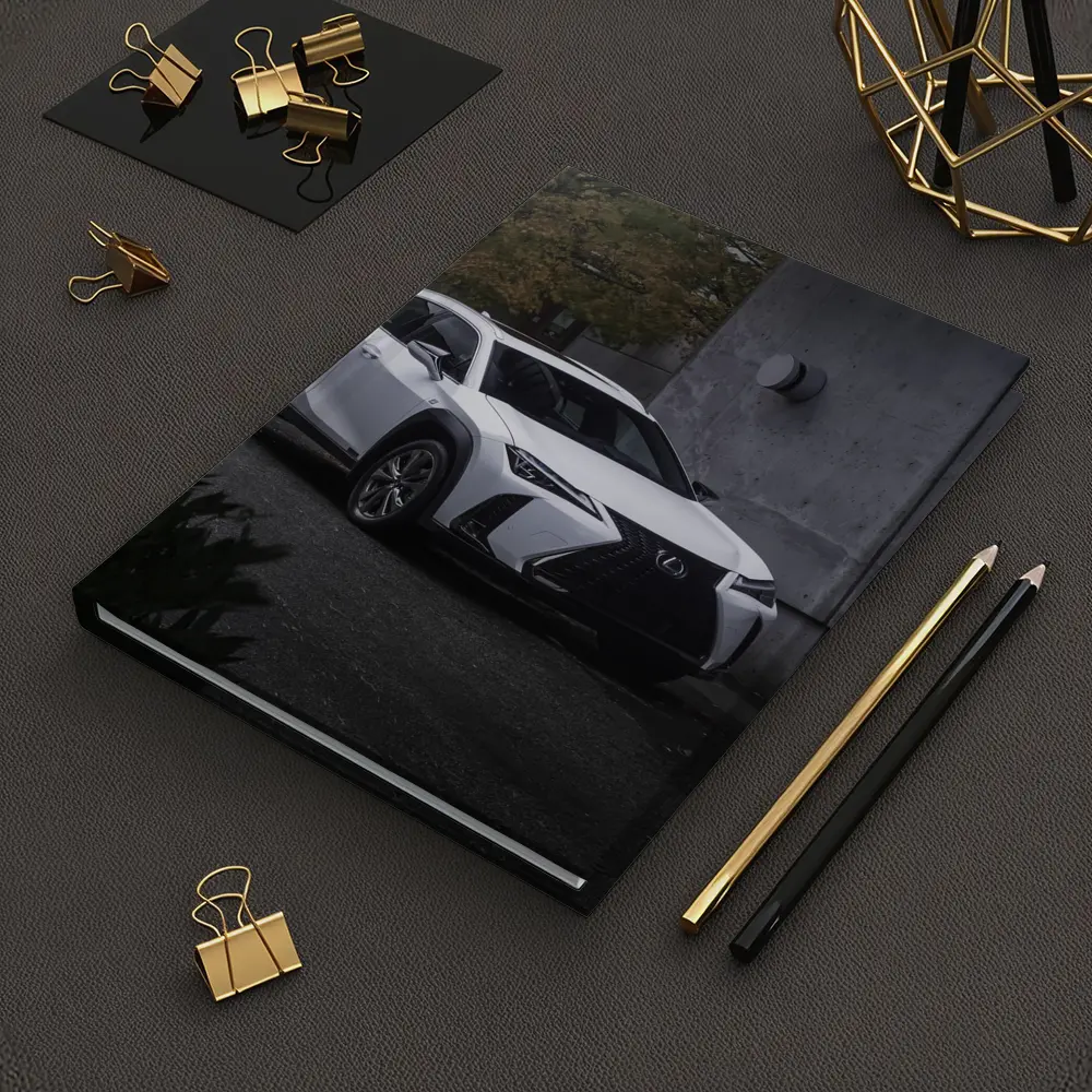 Lexus UX White SUV Urban Concrete Setting – Notebooks