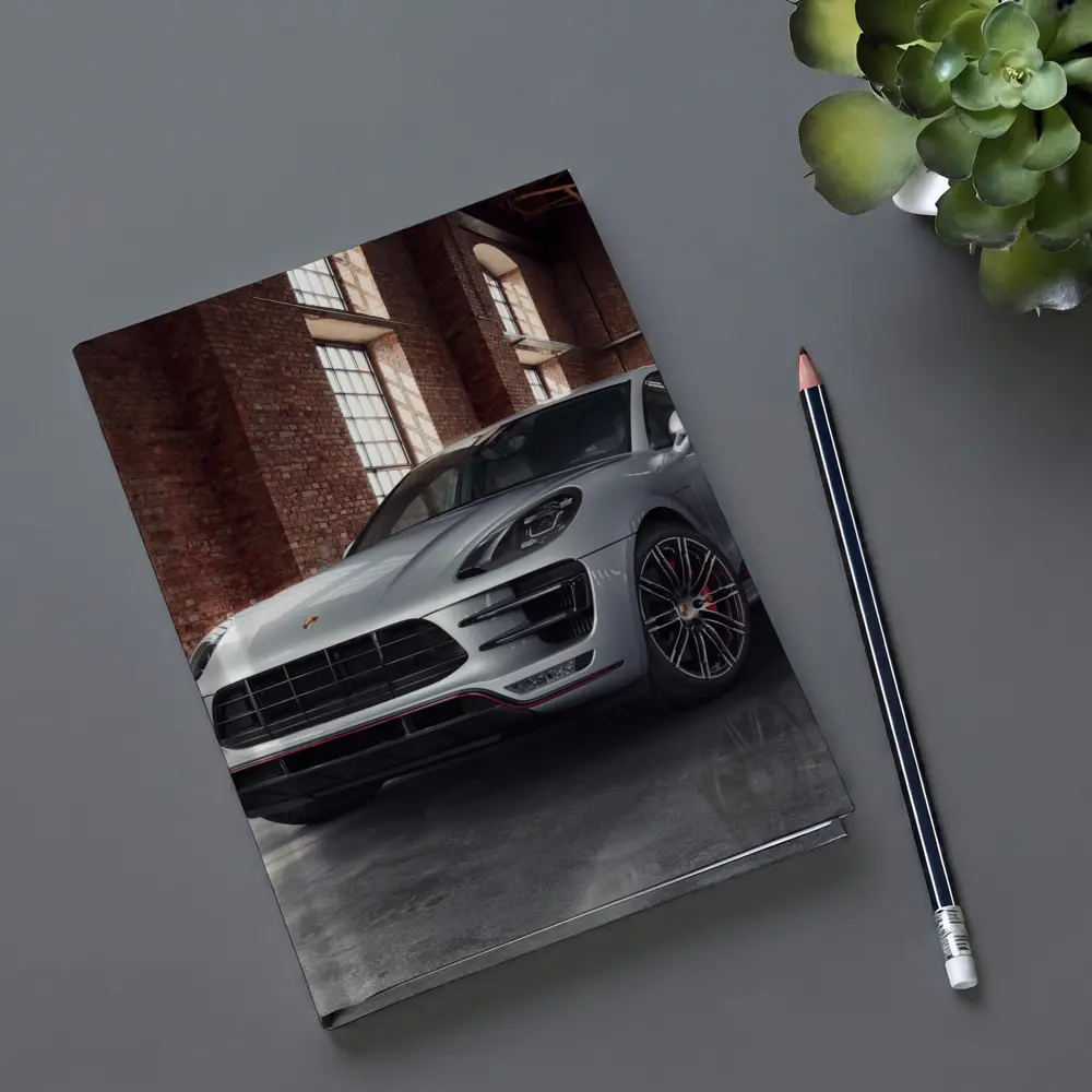 Porsche Macan Turbo Silver Industrial Garage – Notebooks