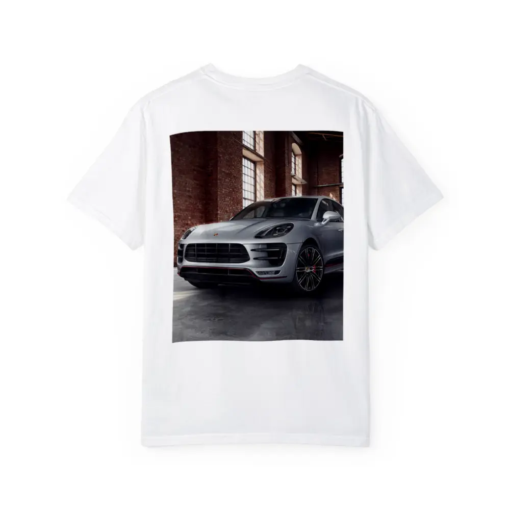 Porsche Macan Turbo Silver Industrial Garage – T-Shirts