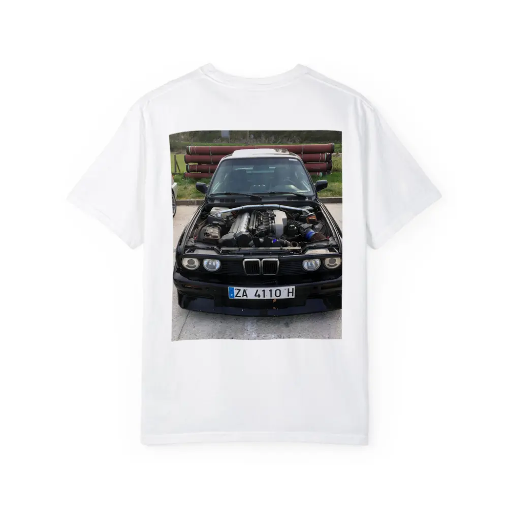 BMW E30 Black Classic Open Hood Engine – T-Shirts