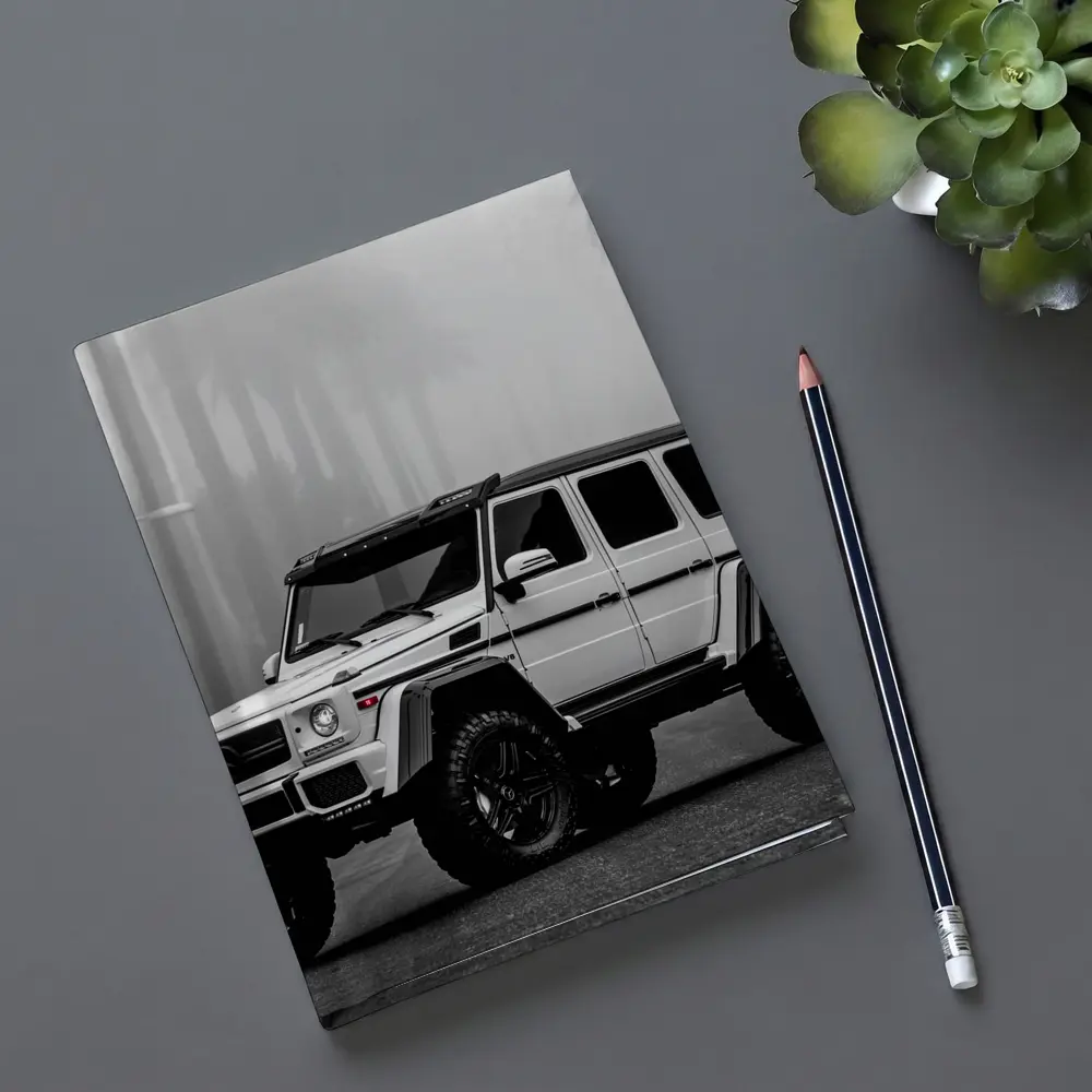 Mercedes G Wagon White Foggy Palm Street – Notebooks