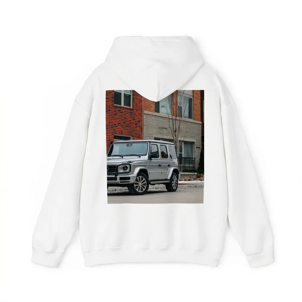 Mercedes G Wagon Silver Urban Winter Street – Hoodies