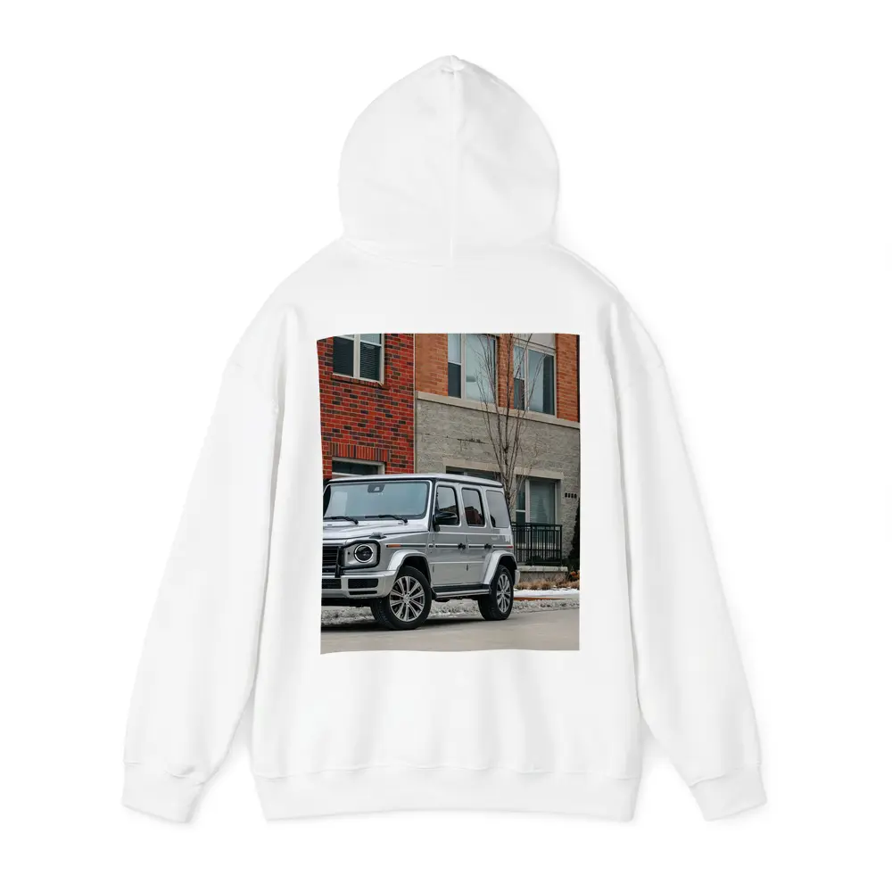 Mercedes G Wagon Silver Urban Winter Street – Hoodies