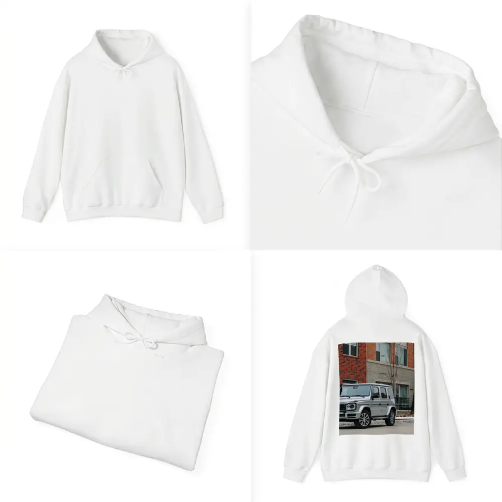 Mercedes G Wagon Silver Urban Winter Street – Hoodies