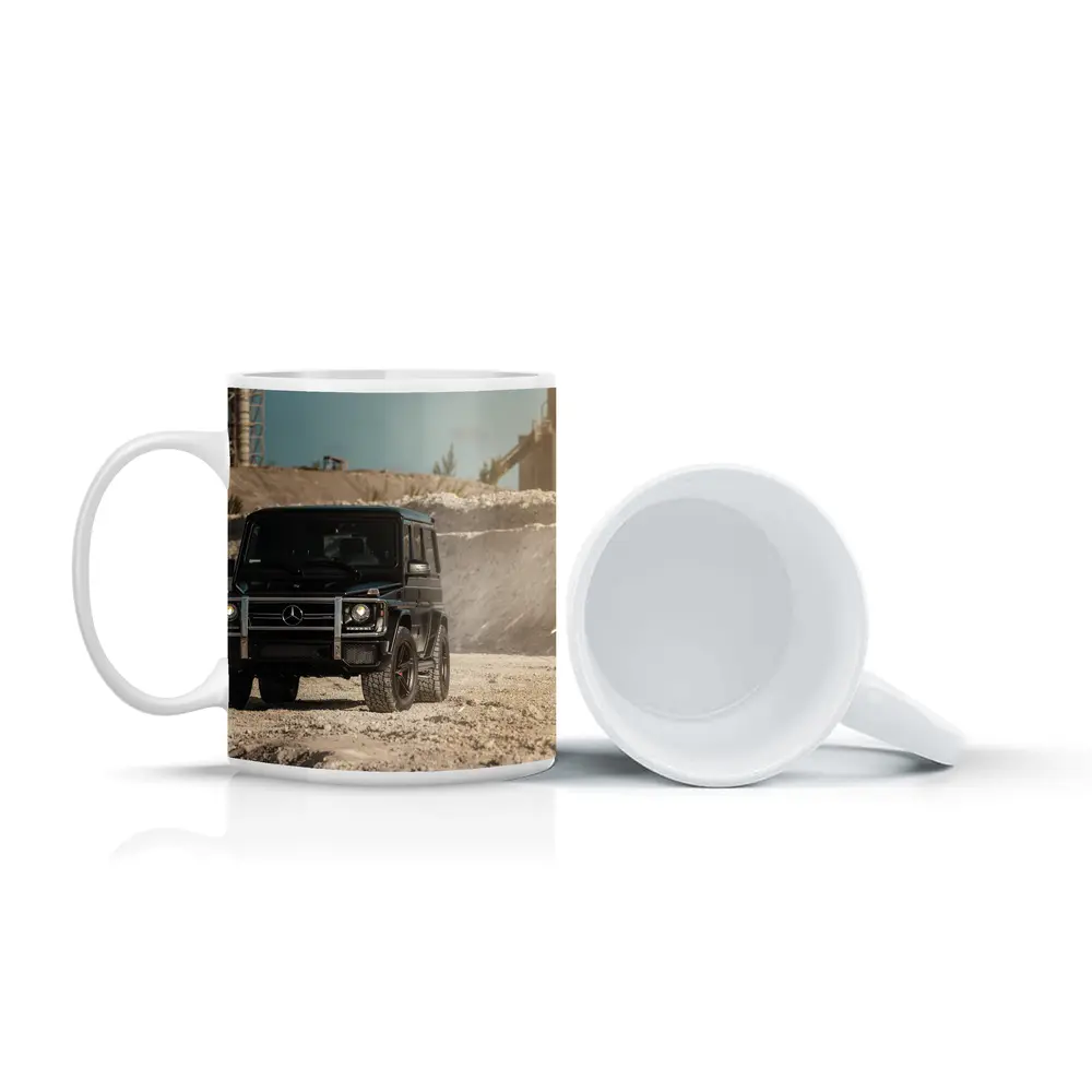 Mercedes G Wagon Black on Sandy Ground – Mugs