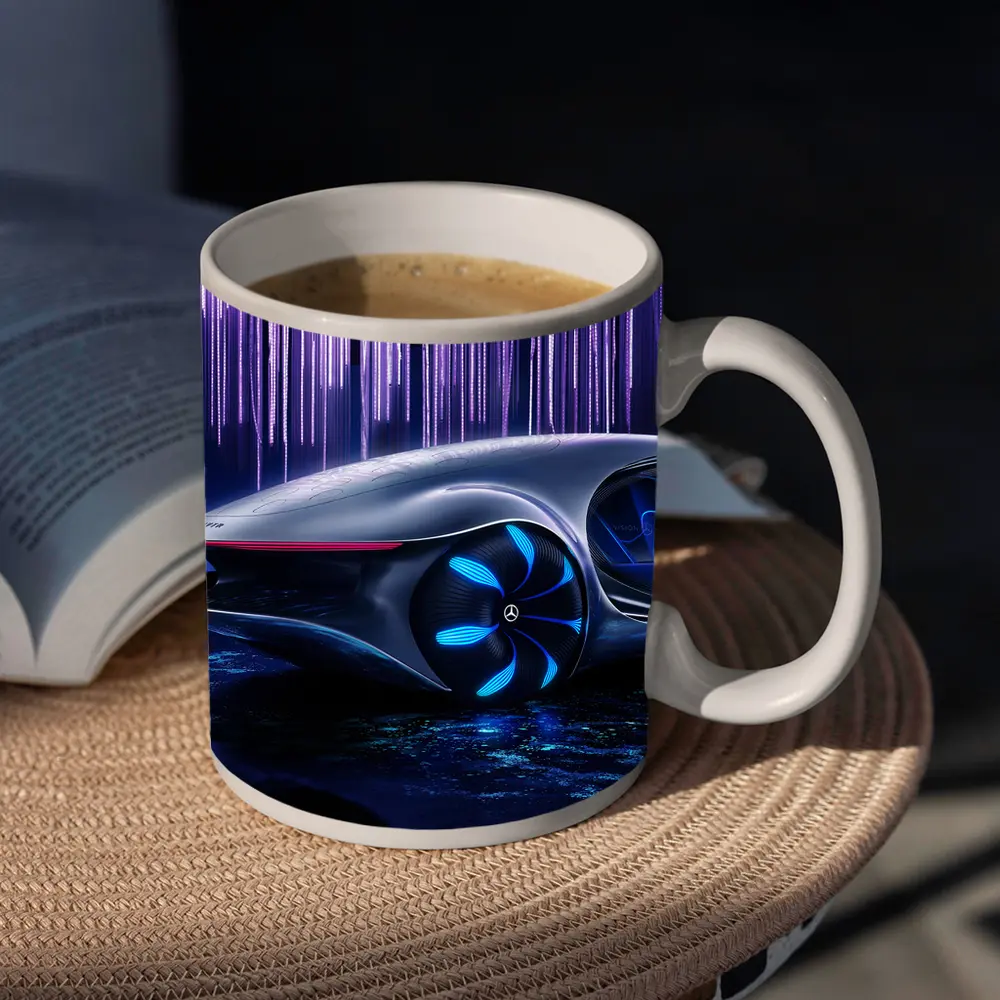 Mercedes Vision AVTR Concept Car Purple Background – Mugs