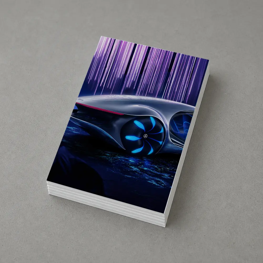 Mercedes Vision AVTR Concept Car Purple Background – Postcards