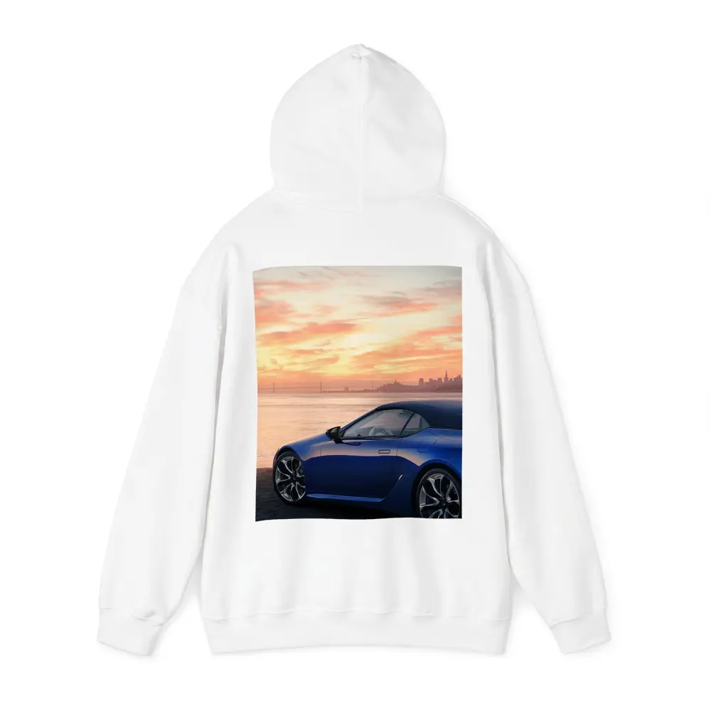 Lexus LC Blue Convertible Sunset Skyline – Hoodies