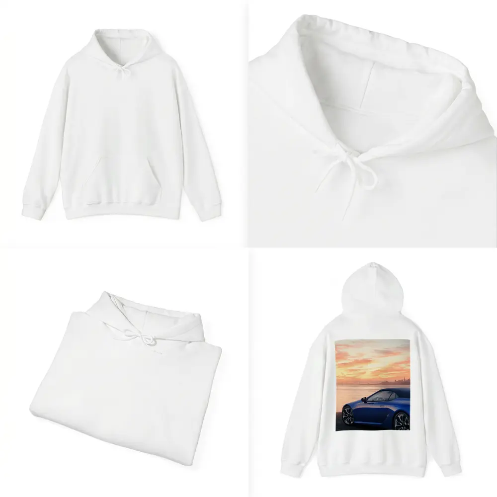 Lexus LC Blue Convertible Sunset Skyline – Hoodies