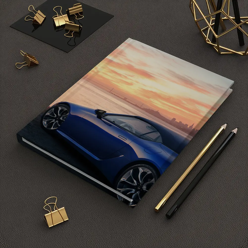 Lexus LC Blue Convertible Sunset Skyline – Notebooks