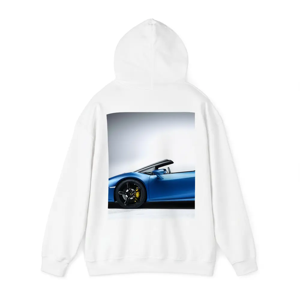 Lamborghini Huracan Spyder Blue Studio Shot – Hoodies