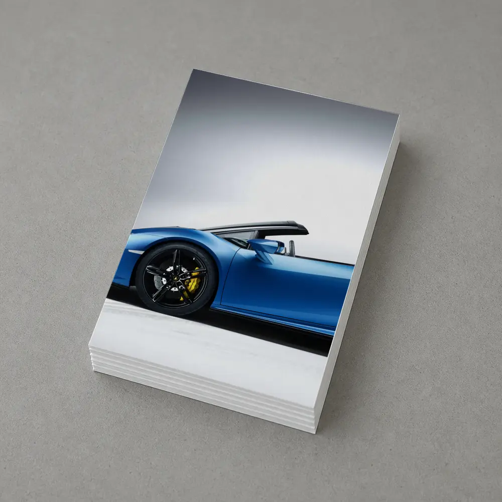 Lamborghini Huracan Spyder Blue Studio Shot – Postcards