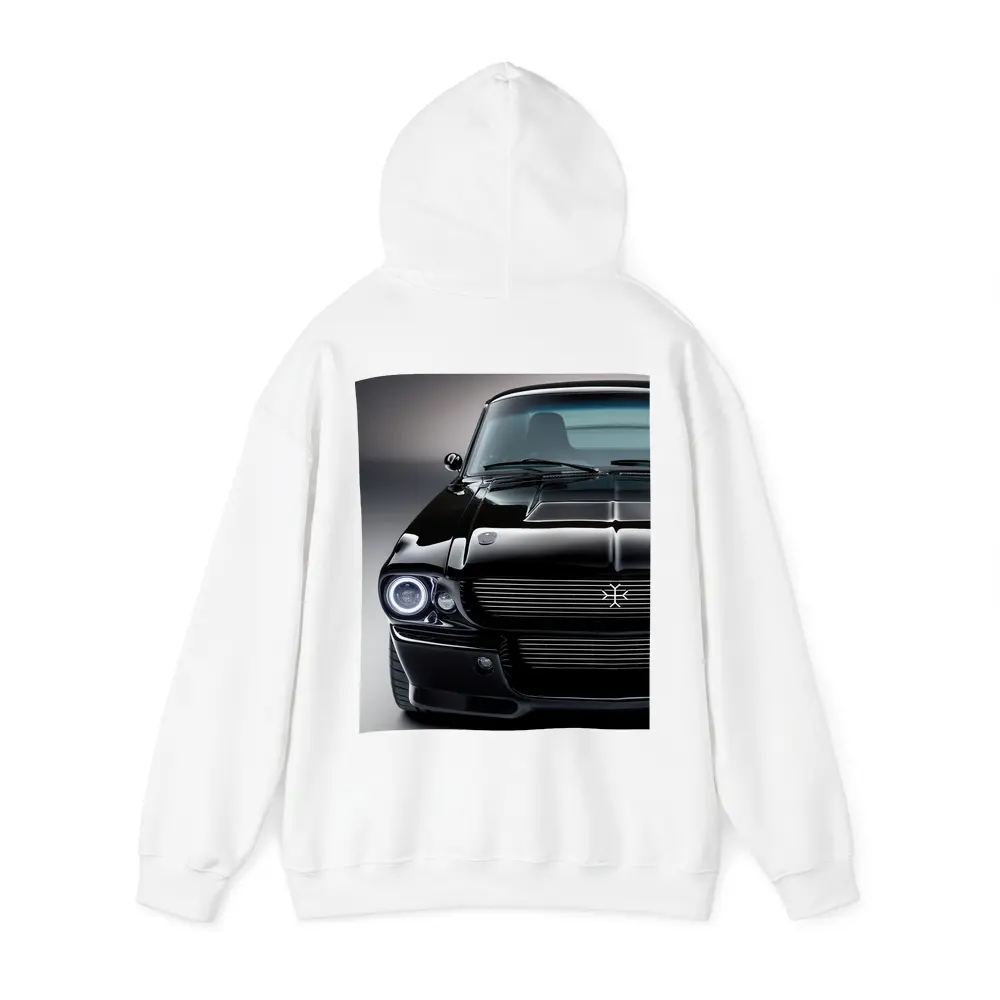 Black Ford Mustang Classic Muscle Car Front – Hoodies