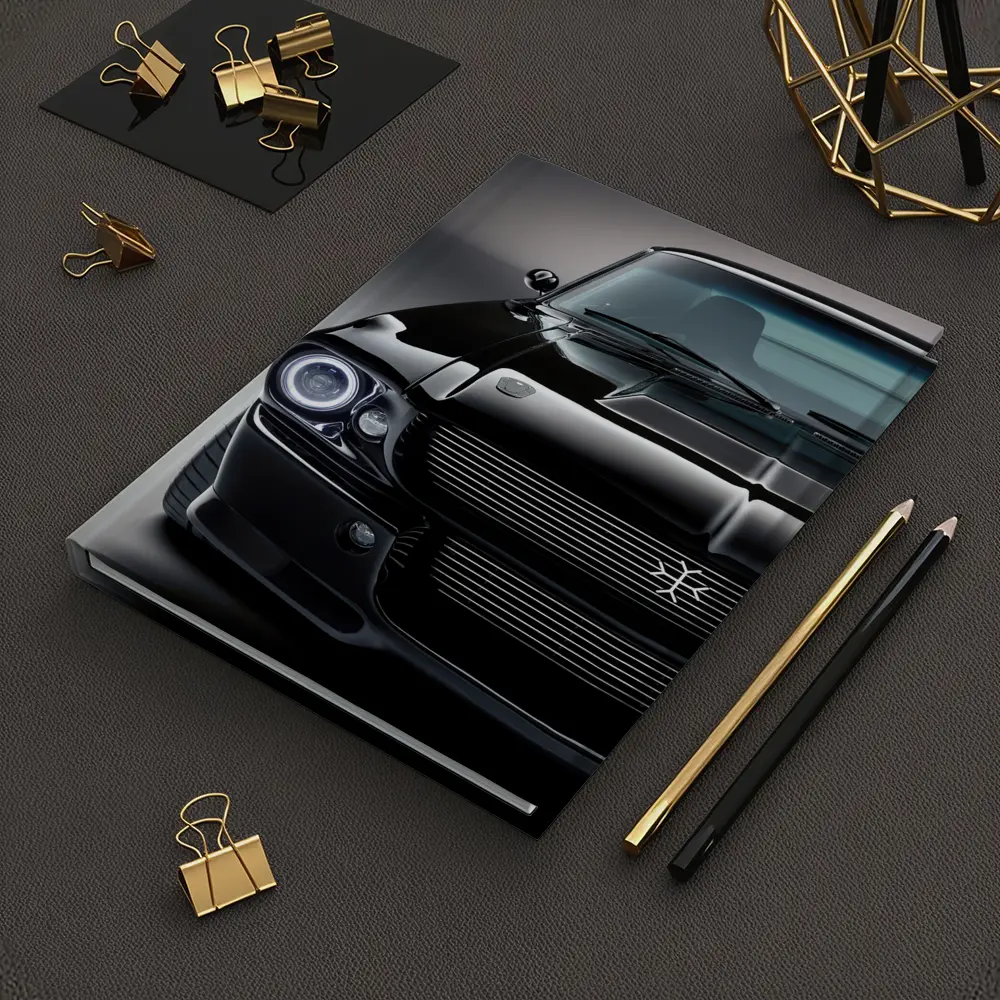 Black Ford Mustang Classic Muscle Car Front – Notebooks