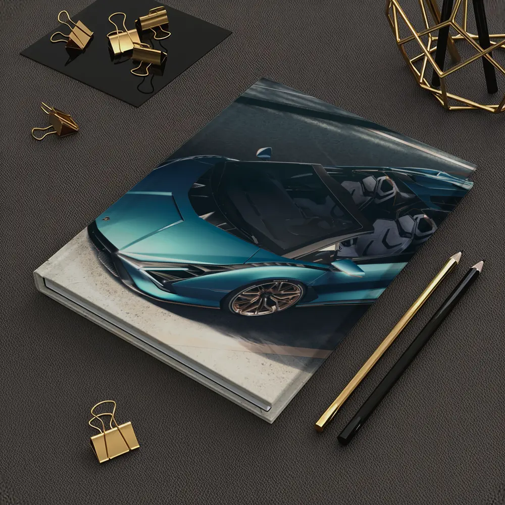 Lamborghini Sian Roadster Teal Aerial View – Notebooks