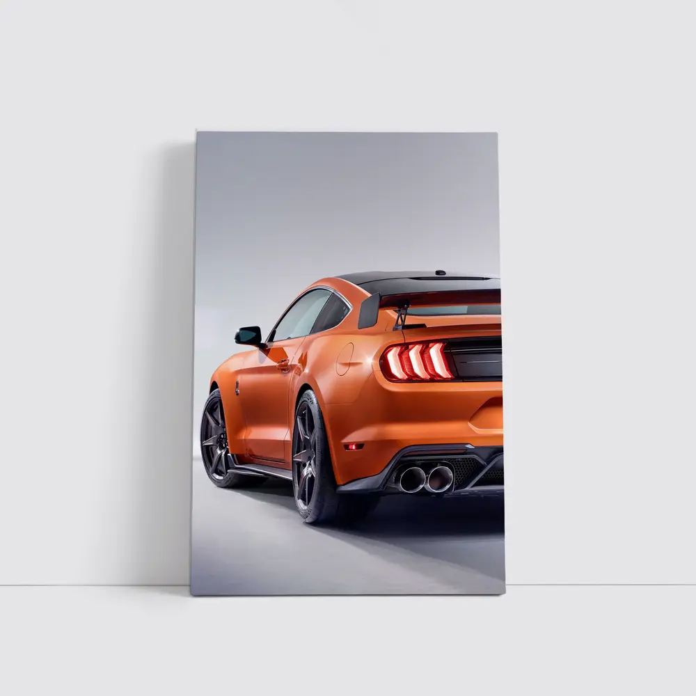 Ford Mustang Shelby Orange Studio Shot – Wall Art