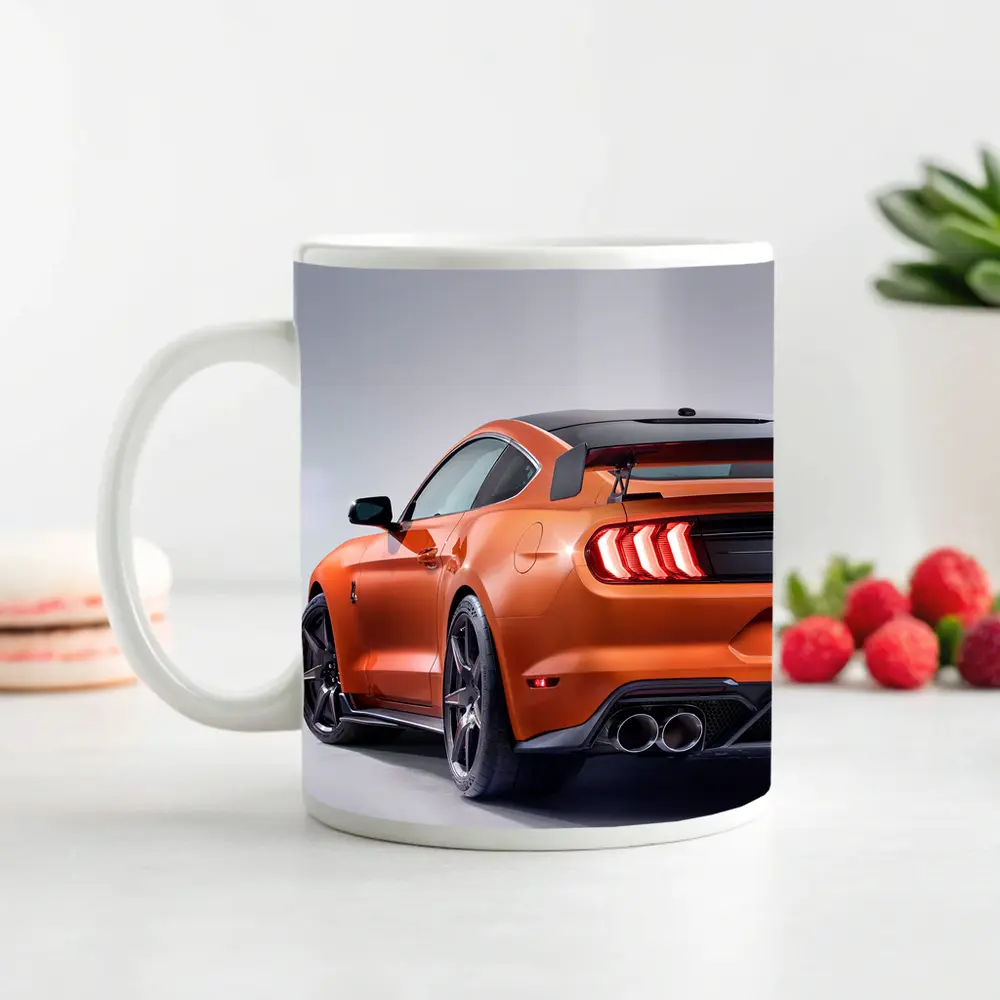Ford Mustang Shelby Orange Studio Shot – Mugs