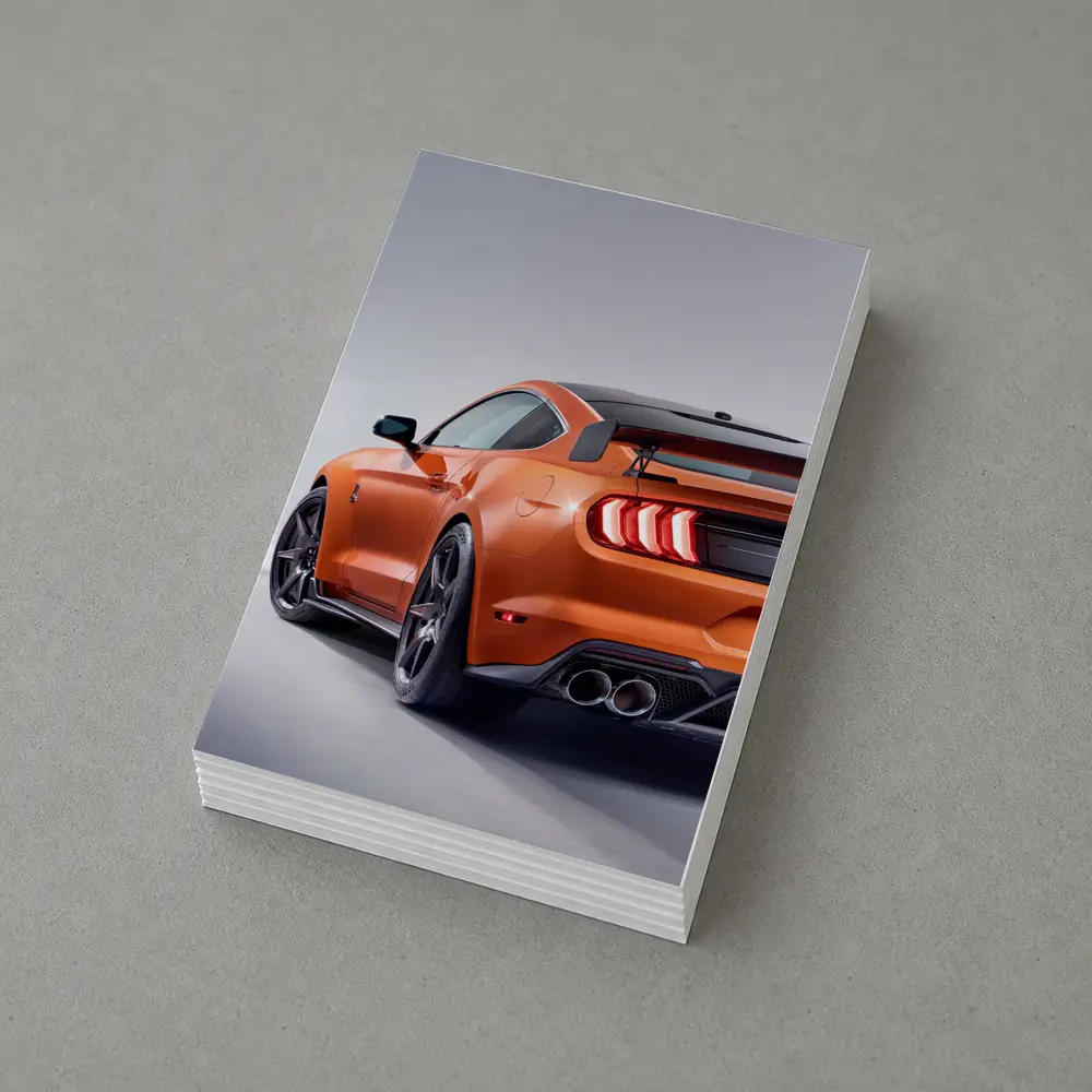 Ford Mustang Shelby Orange Studio Shot – Postcards