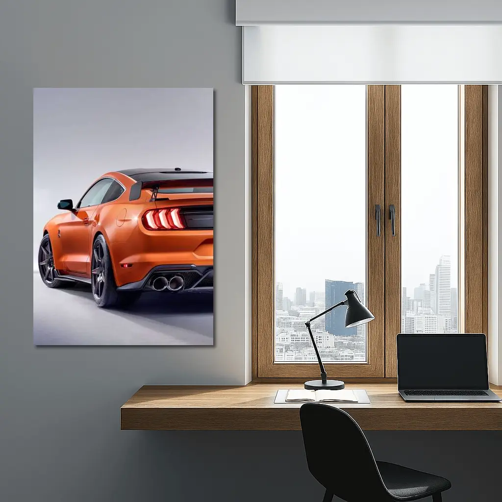 Ford Mustang Shelby Orange Studio Shot – Wall Art