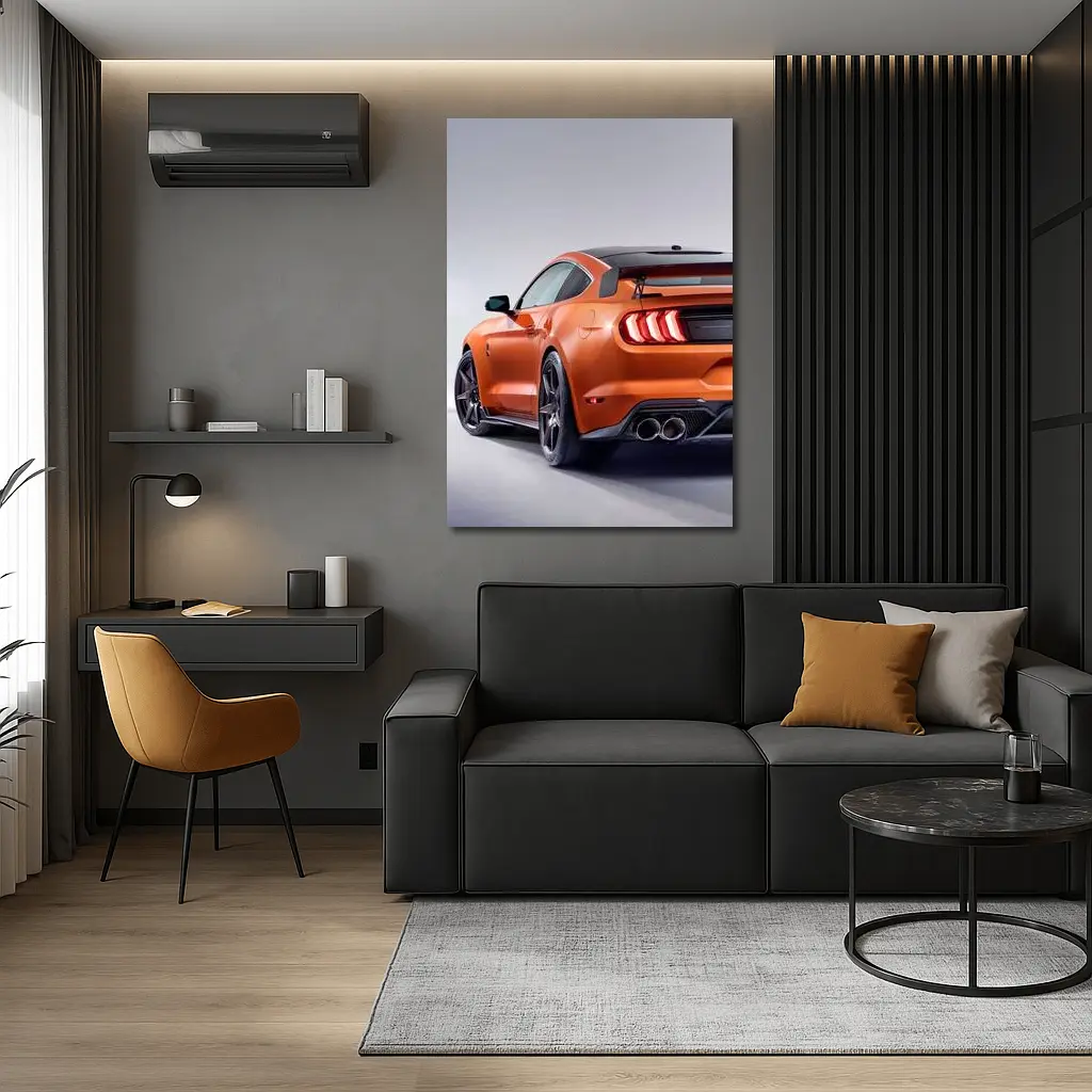Ford Mustang Shelby Orange Studio Shot – Wall Art