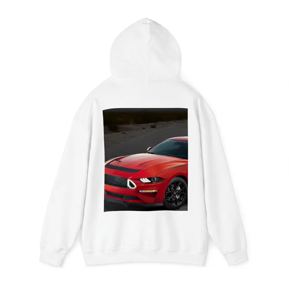 Ford Mustang Red Desert Road Scene – Hoodies