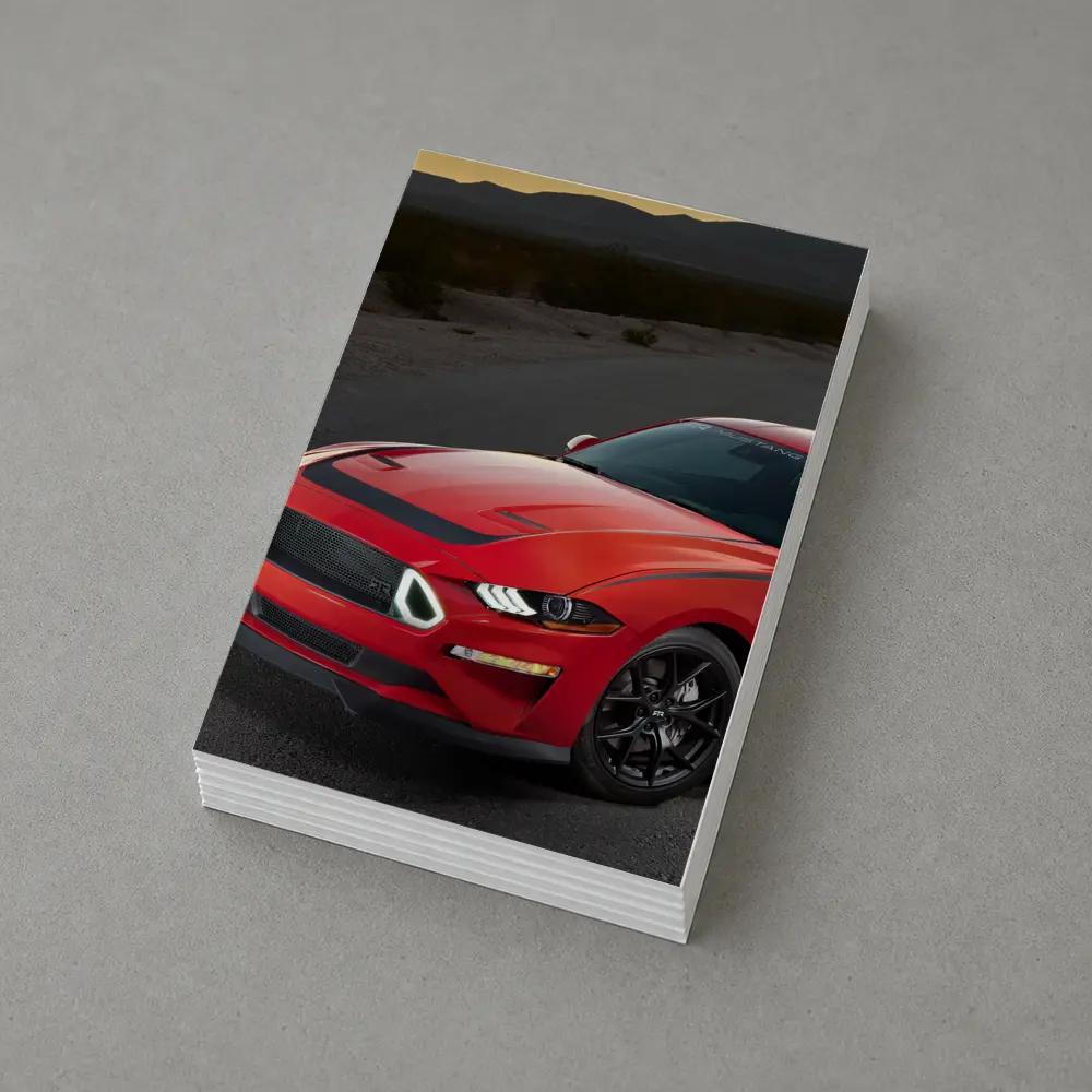Ford Mustang Red Desert Road Scene – Postcards