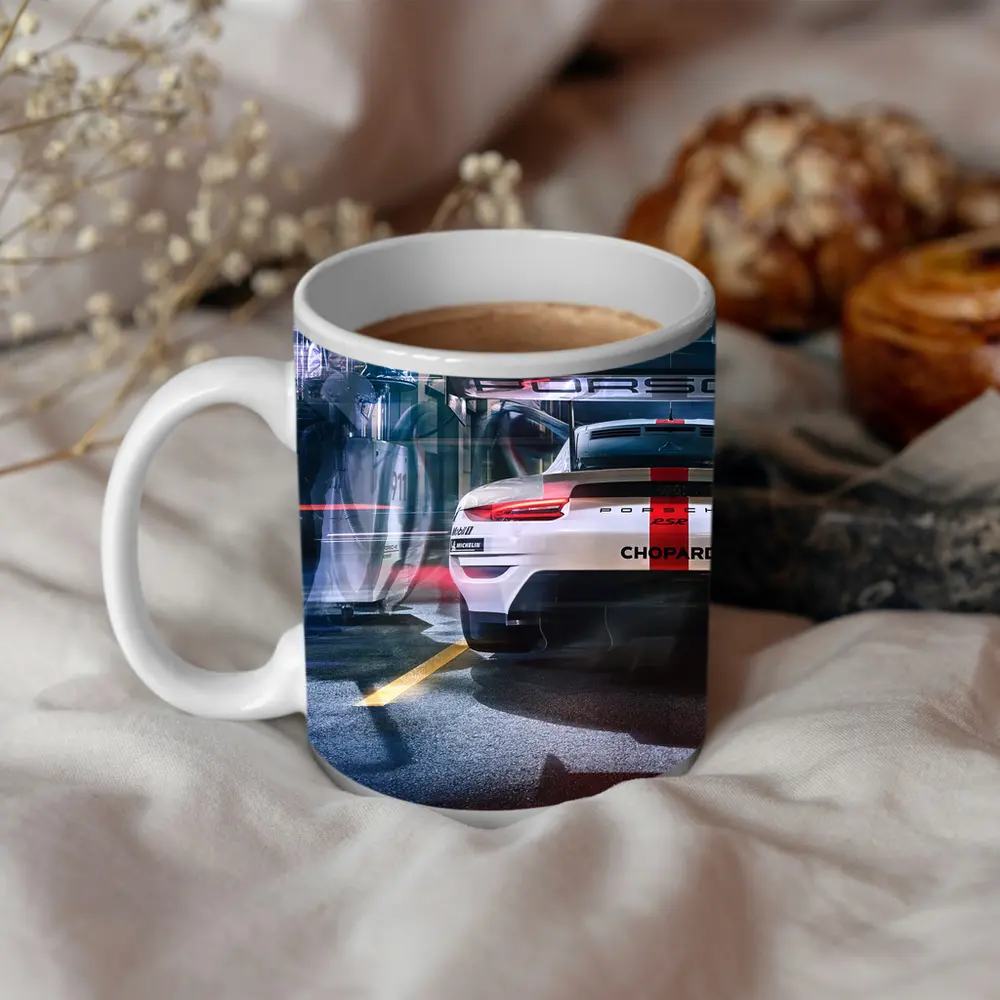 Porsche 911 RSR Race Car Pit Lane – Mugs