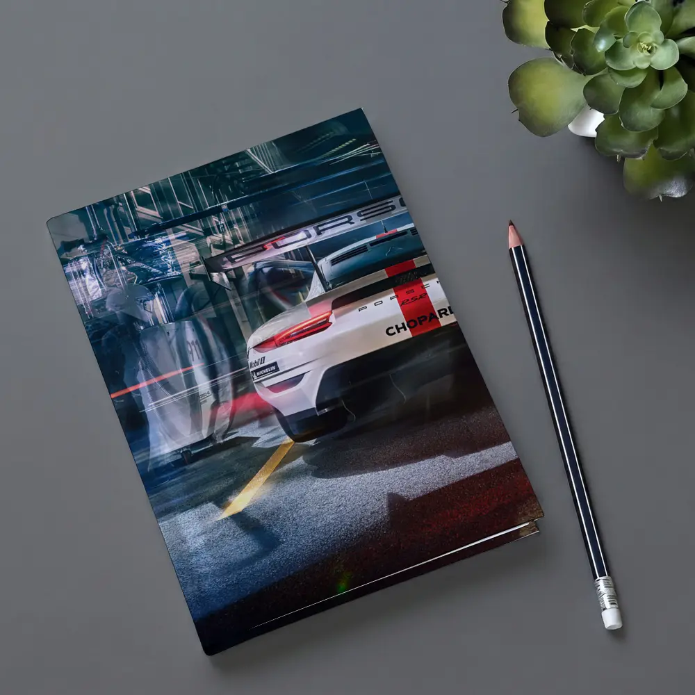 Porsche 911 RSR Race Car Pit Lane – Notebooks