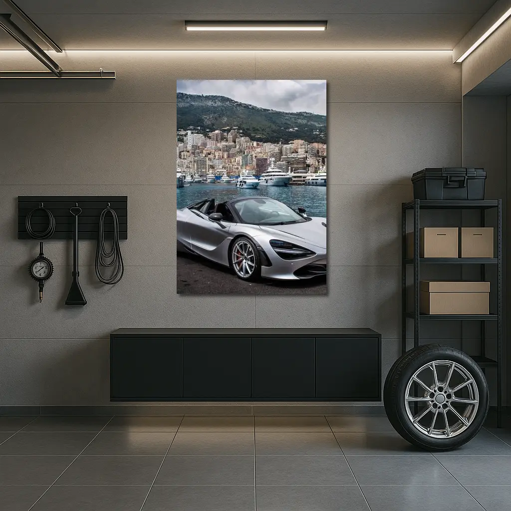 McLaren 720S Spider Monaco Harbor View – Wall Art