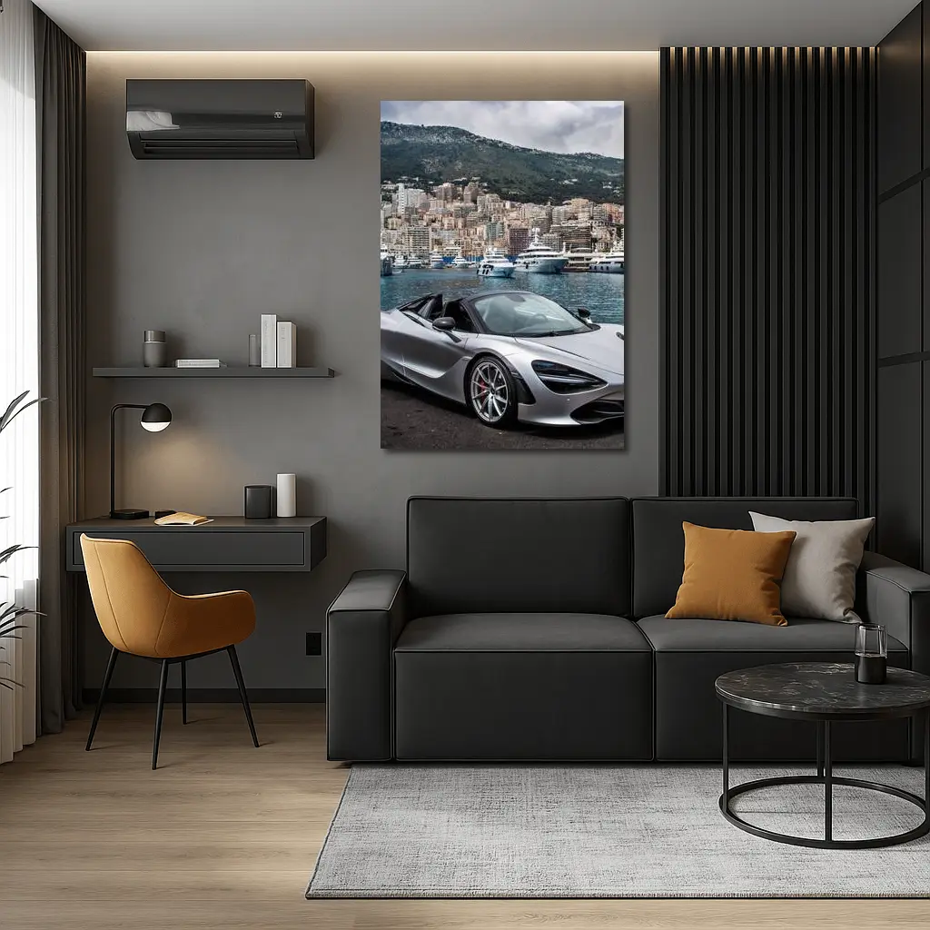 McLaren 720S Spider Monaco Harbor View – Wall Art