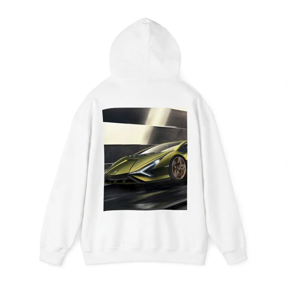 Lamborghini Sian Green Supercar Speed Motion – Hoodies